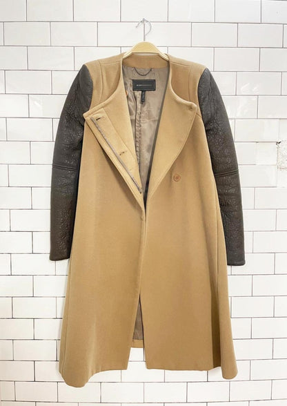 bcbg maxazria genova strong shoulder two - tone jacket - good market thrift store