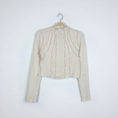 UO bdg sunray mock neck knit long sleeve - size large