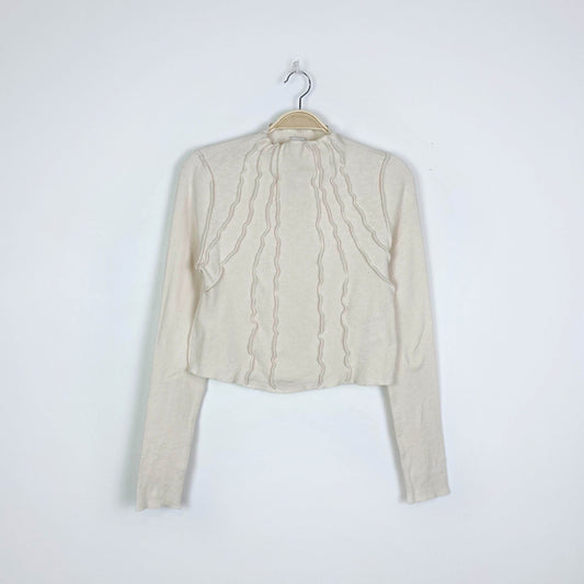 UO bdg sunray mock neck knit long sleeve - size large