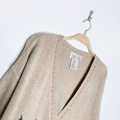 vintage 90s mandal bay winter teddies knit cardigan