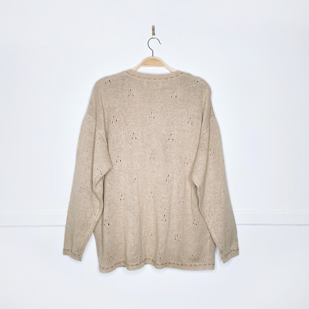 vintage 90s mandal bay winter teddies knit cardigan