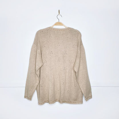 vintage 90s mandal bay winter teddies knit cardigan