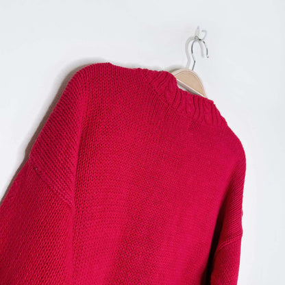 vintage episcia holiday tree and bears knitted sweater - size large