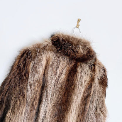 vintage simpsons the room beaver fur long coat