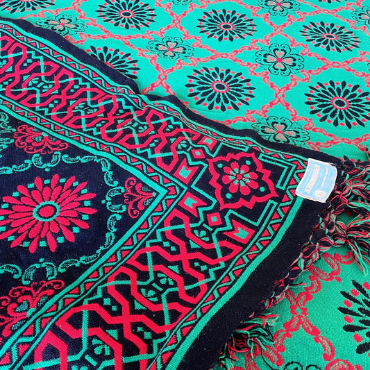 vintage 60s abruzzese italian hand woven blanket