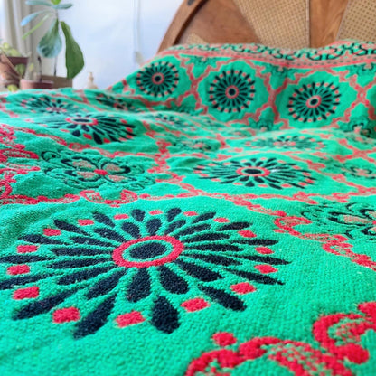 vintage 60s abruzzese italian hand woven blanket