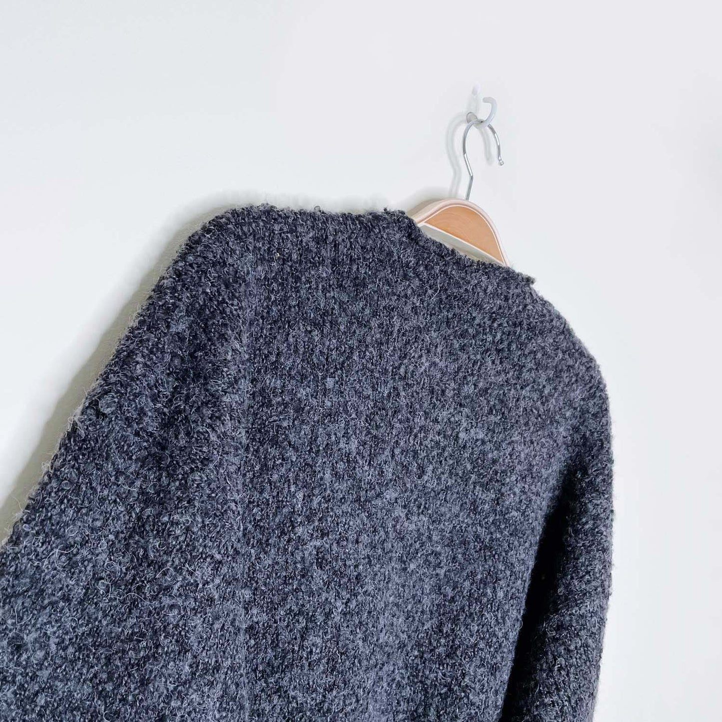 bellissimo wool-blend snowflake knit crew - size medium