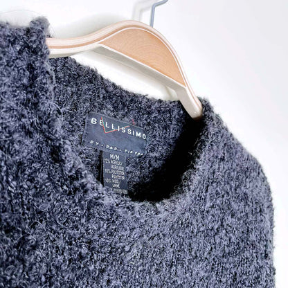 bellissimo wool-blend snowflake knit crew - size medium