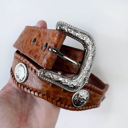 vintage faux leather western belt