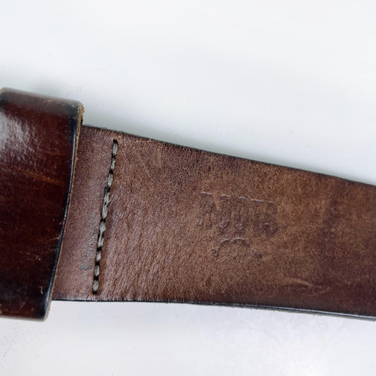 roots brown leather belt - size 38