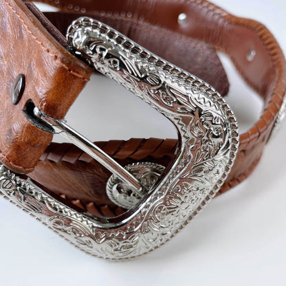 vintage faux leather western belt
