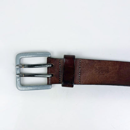roots brown leather belt - size 38