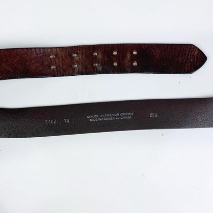 roots brown leather belt - size 38