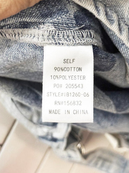 bibi baggy patch check denim overalls - good market thrift store