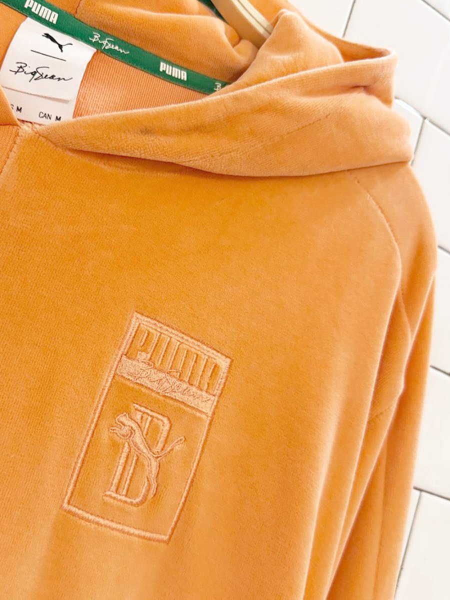 big sean x puma velvet two - tone hoodie - good market thrift store