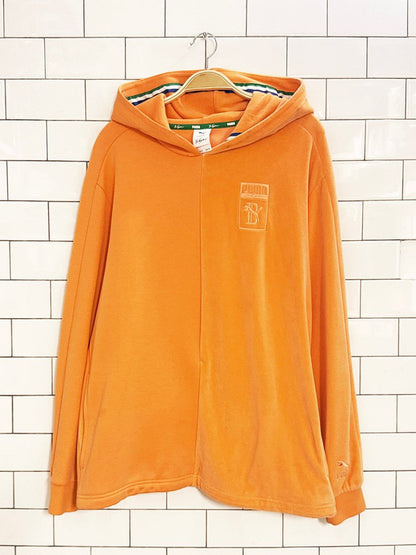 big sean x puma velvet two - tone hoodie - good market thrift store