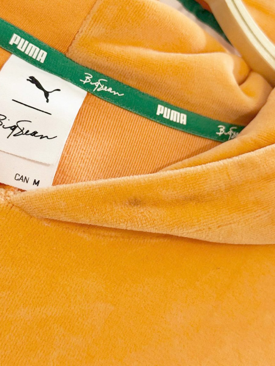 big sean x puma velvet two - tone hoodie - good market thrift store