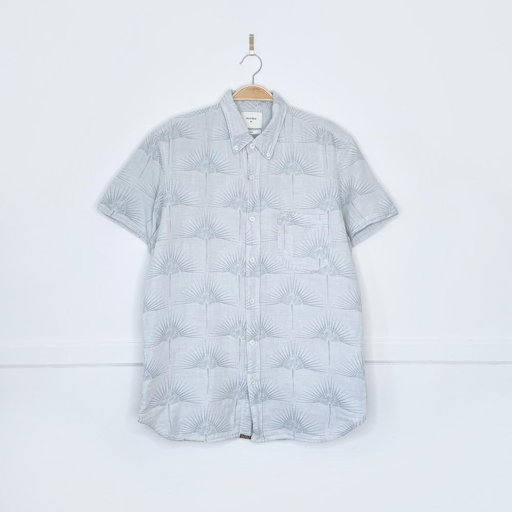 billy reid gauze cotton palm leaf shirt