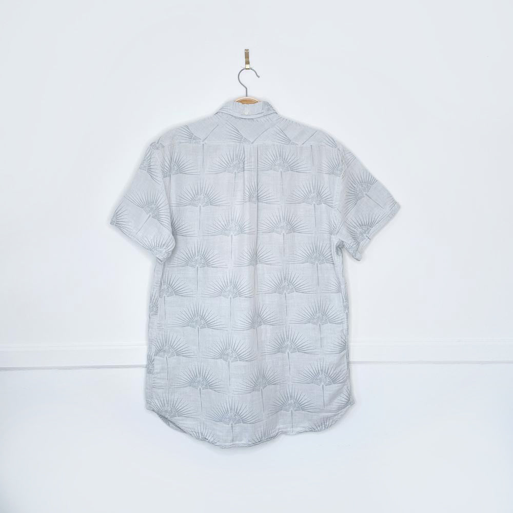 billy reid gauze cotton palm leaf shirt