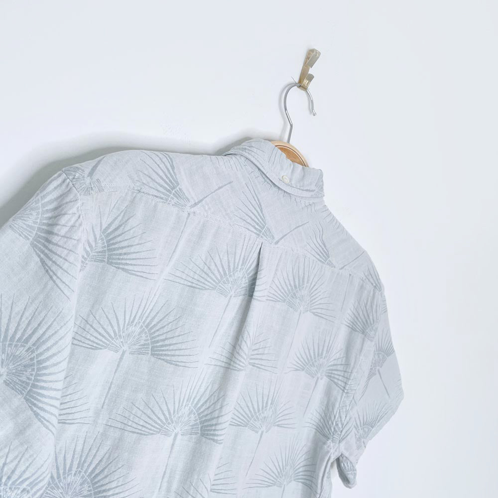 billy reid gauze cotton palm leaf shirt