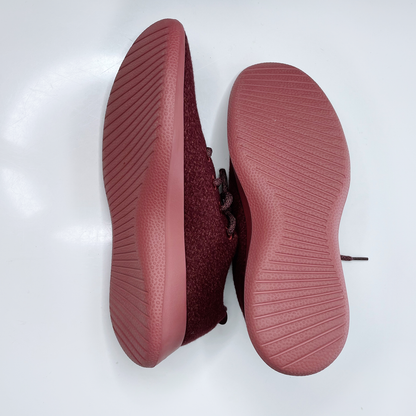allbirds men's wool runners in hazy burgundy sienna 1021 - size M12