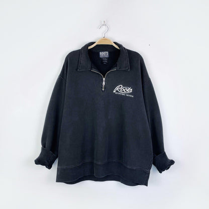 vintage 90s roots 1/4 zip relaxed sweatshirt