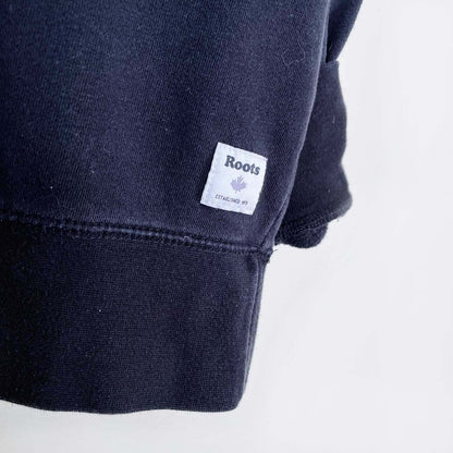 roots original 1/4 zip sweatshirt - size large