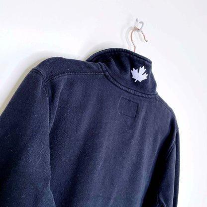 roots original 1/4 zip sweatshirt - size large