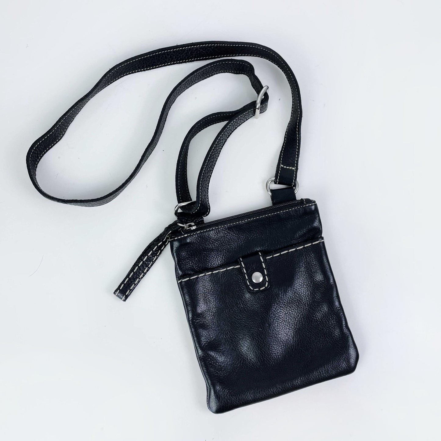 vintage roots pebbled leather villager bag