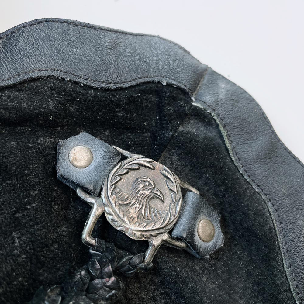 vintage 90s eagle crest tassel suede western boots