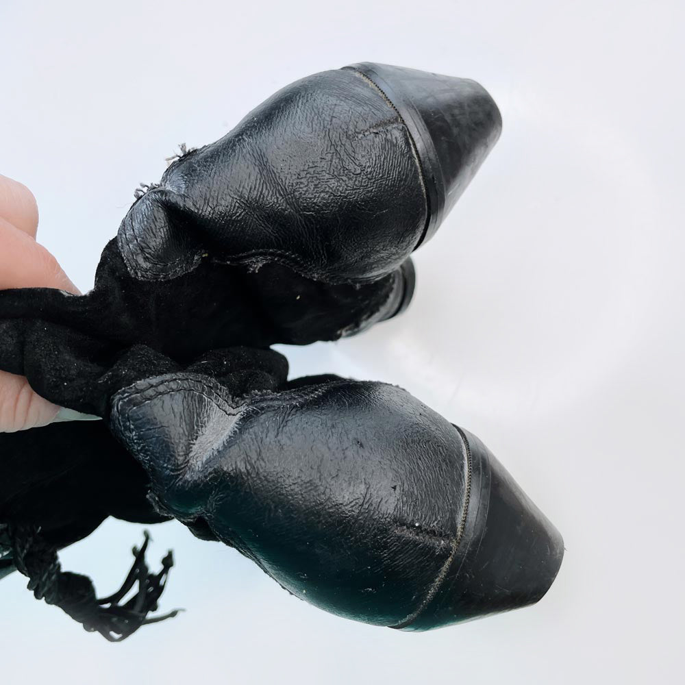 vintage 90s eagle crest tassel suede western boots