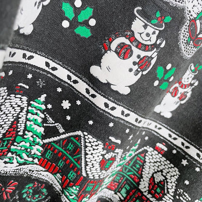vintage 90s santa glitter scene graphic crew