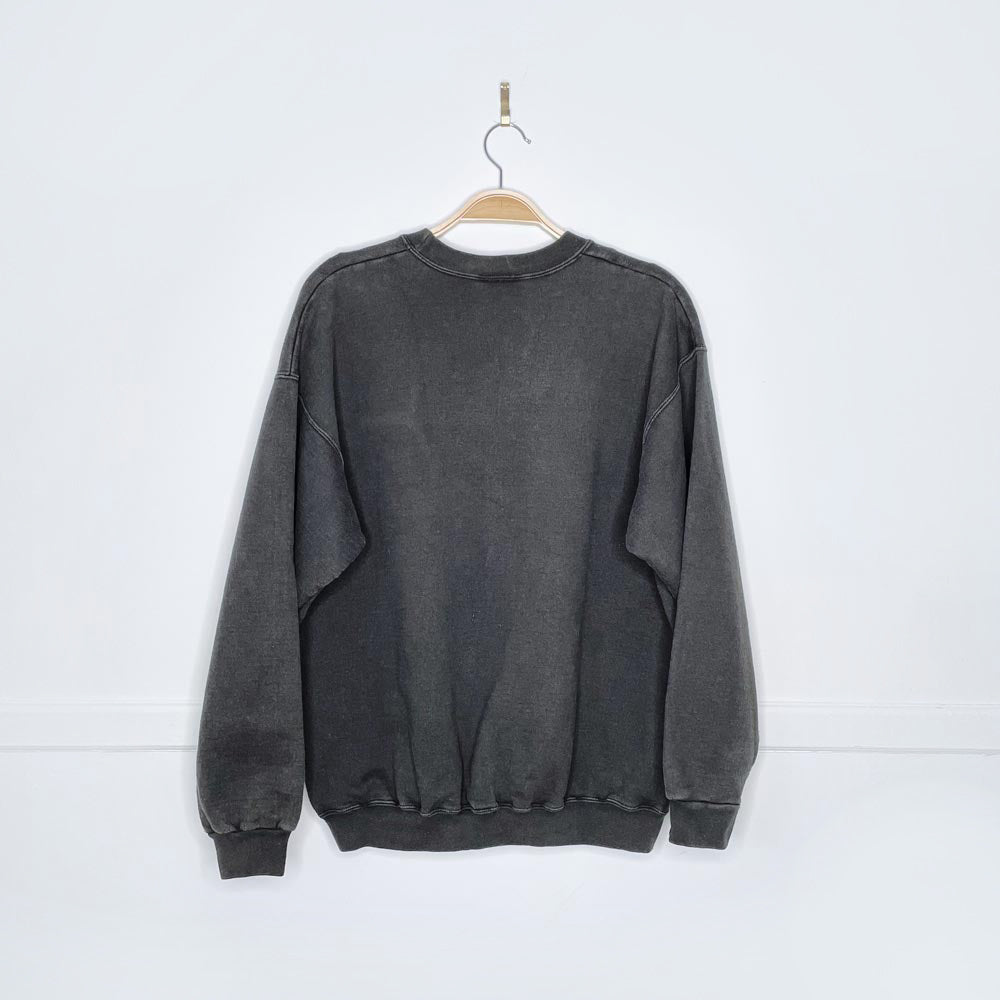 vintage 90s santa glitter scene graphic crew