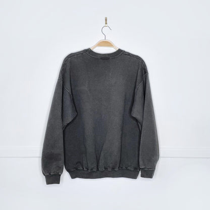 vintage 90s santa glitter scene graphic crew