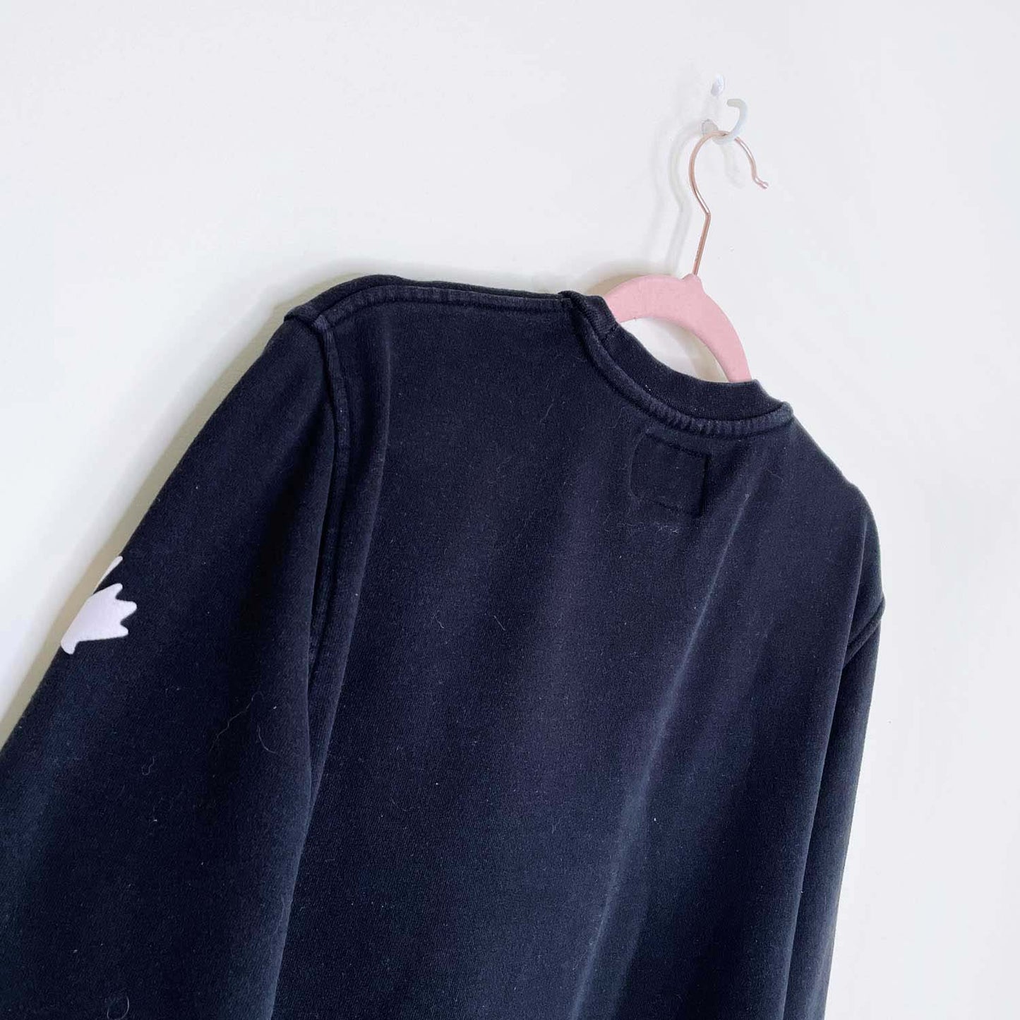 roots flocked boyfriend fleece crew - size small