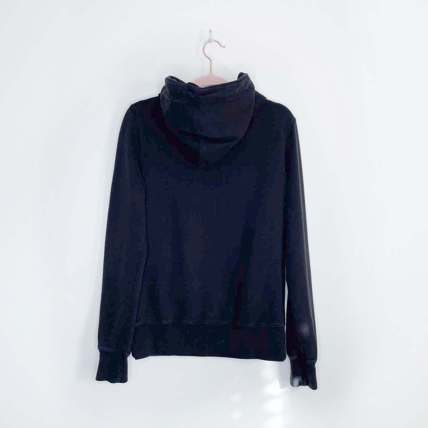 roots black classic zip hoodie - size small