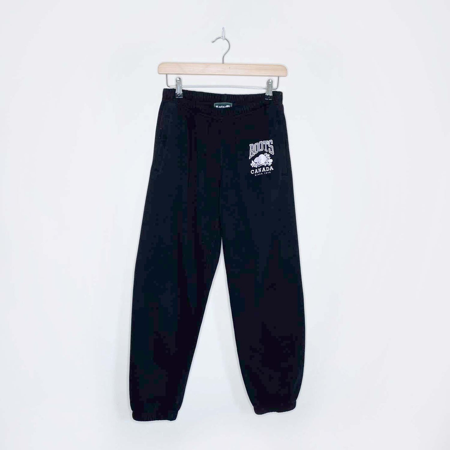 roots black original cooper sweatpants - size small
