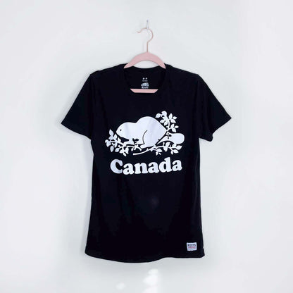 roots original cooper beaver tee - size small