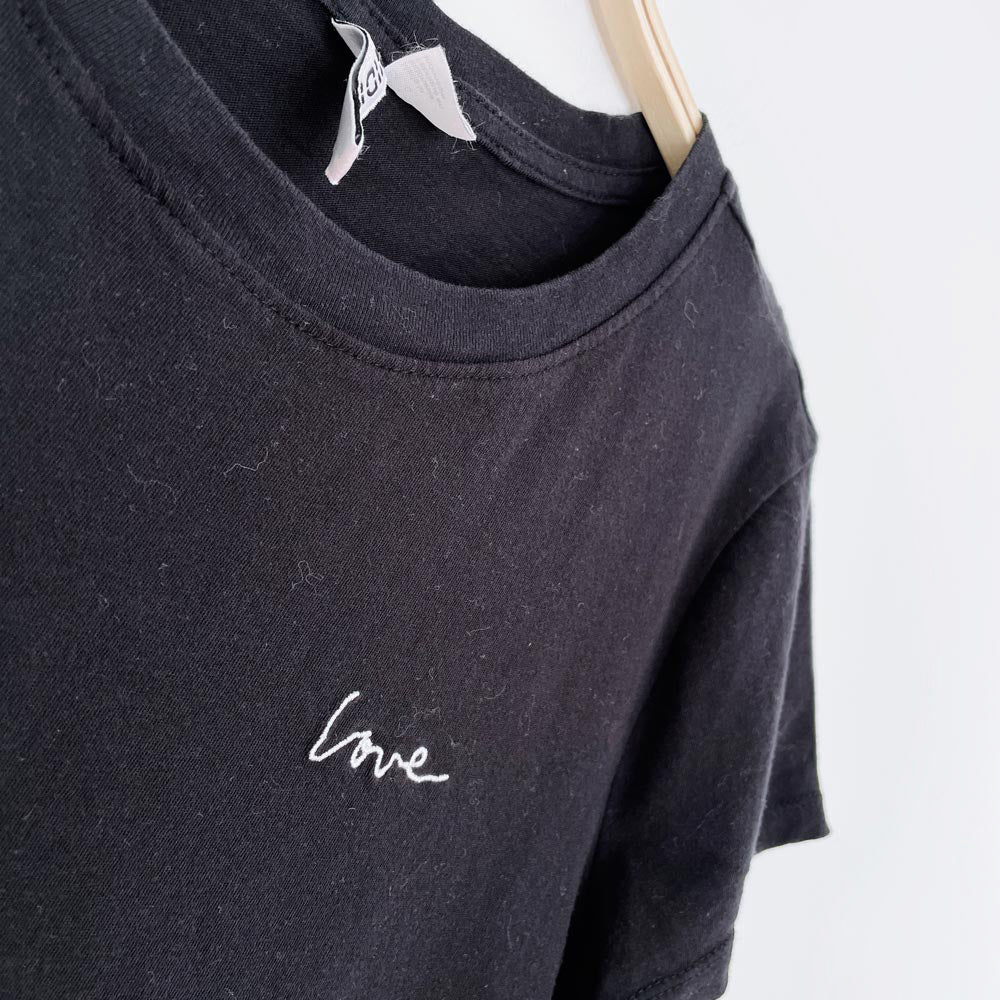 h&m embroidered love tee
