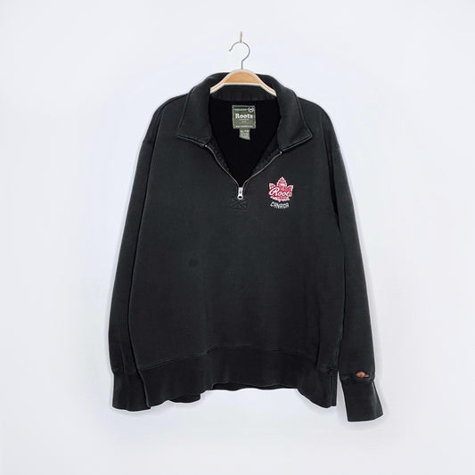 vintage 00s roots 1/4 zip sweatshirt