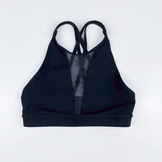 lululemon 2018 black energy bra flocked - size 6