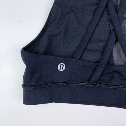 lululemon 2018 black energy bra flocked - size 6