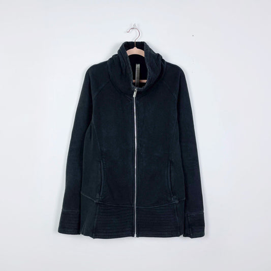 lululemon full zip quilted sweatshirt cardigan - size 12
