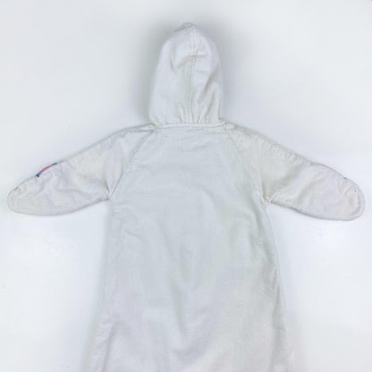 vintage nights in white flannel baby sleeper - size up to 17 lbs