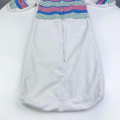 vintage nights in white flannel baby sleeper - size up to 17 lbs