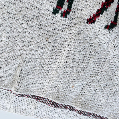 aspen plaid deer knit throw blanket