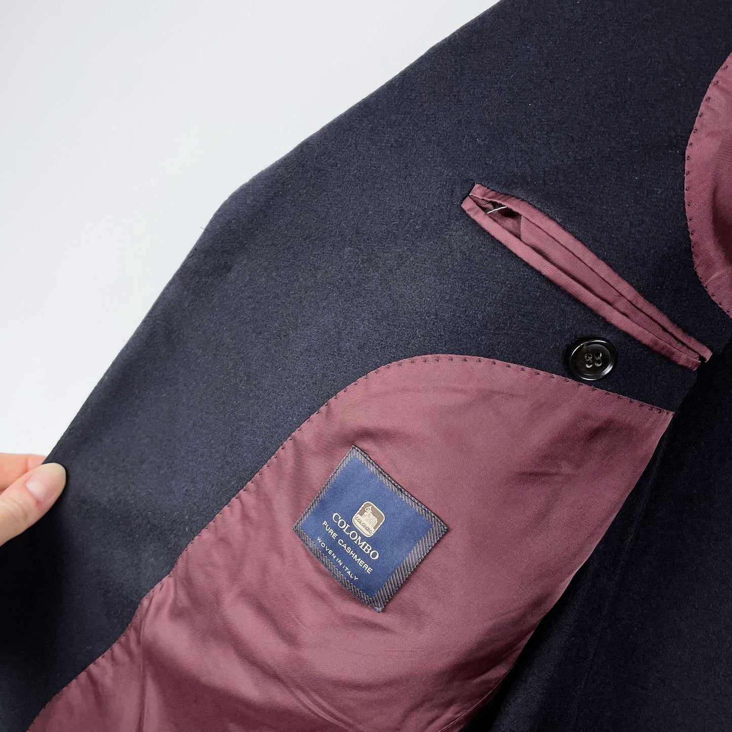 colombo pure cashmere navy blue sport coat