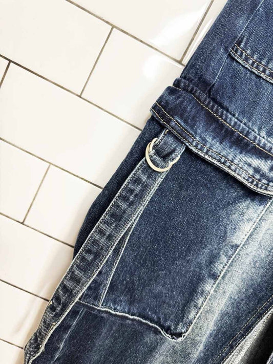 blondey cargo denim midi maxi skirt - good market thrift store