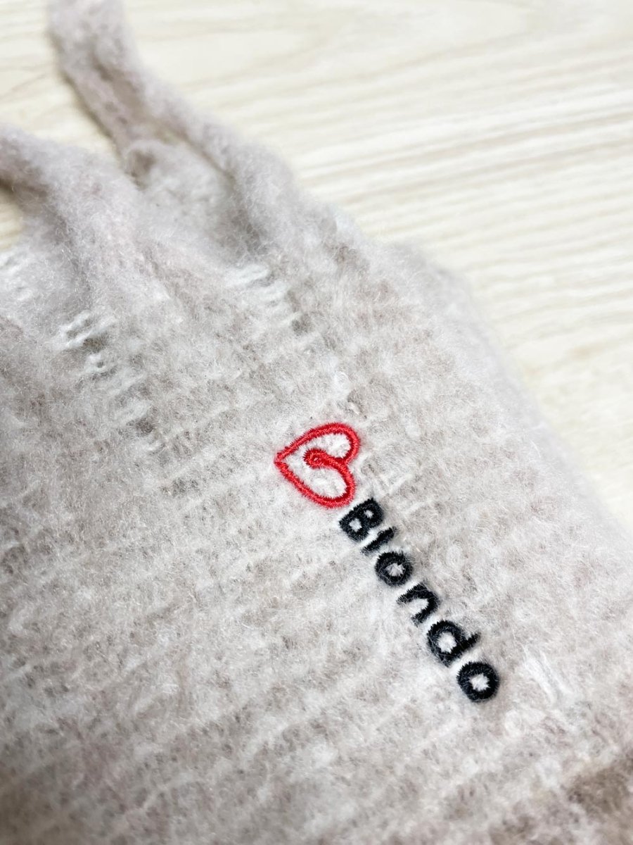 blondo fuzzy neutrals plaid scarf - good market thrift store