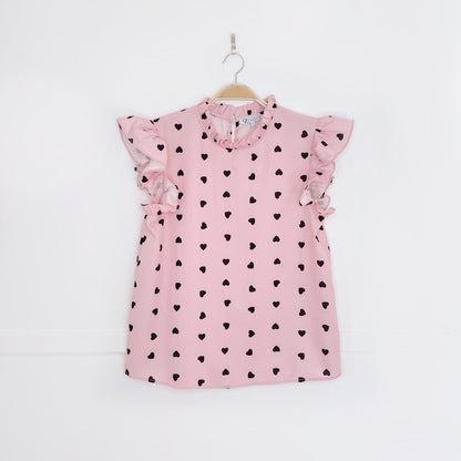 collection by zoezele ruffled heart blouse